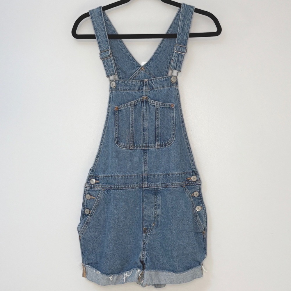 Denim Shortalls Medium Overalls Size Womens S‎ Old Navy